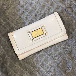 Guess white clutch/wallet